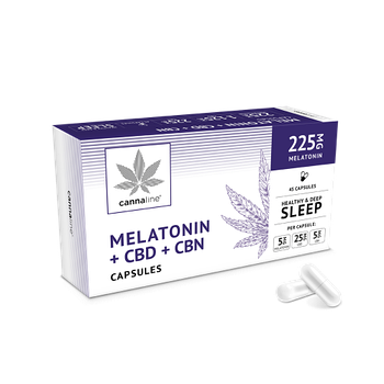 Капсули Cannaline Melatonin + CBD + CBN x 45 шт - Здоровий та глибокий сон