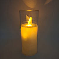 Лампадка на могилку біла, прозора (лед)