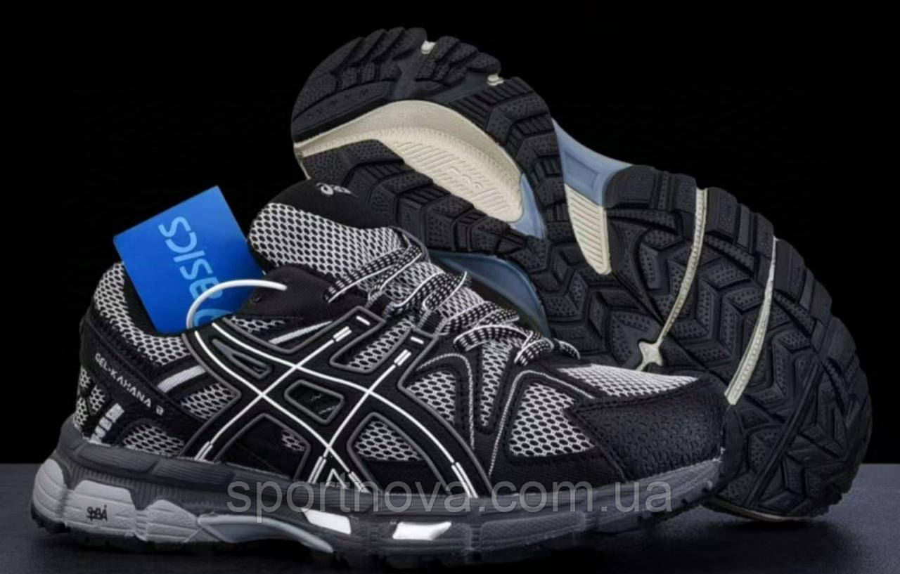 Жіночі підліткові кросівки осінь/зима Asics Gel-Kahana термо водовідштовхувальна тканина сіро-чорні р38,39,40, фото 1