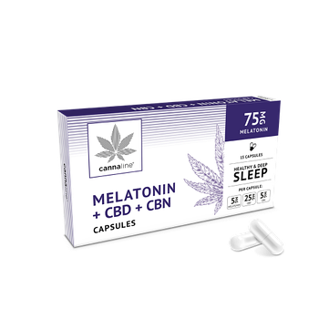Капсули Cannaline Melatonin + CBD + CBN x 15 шт - Здоровий та глибокий сон