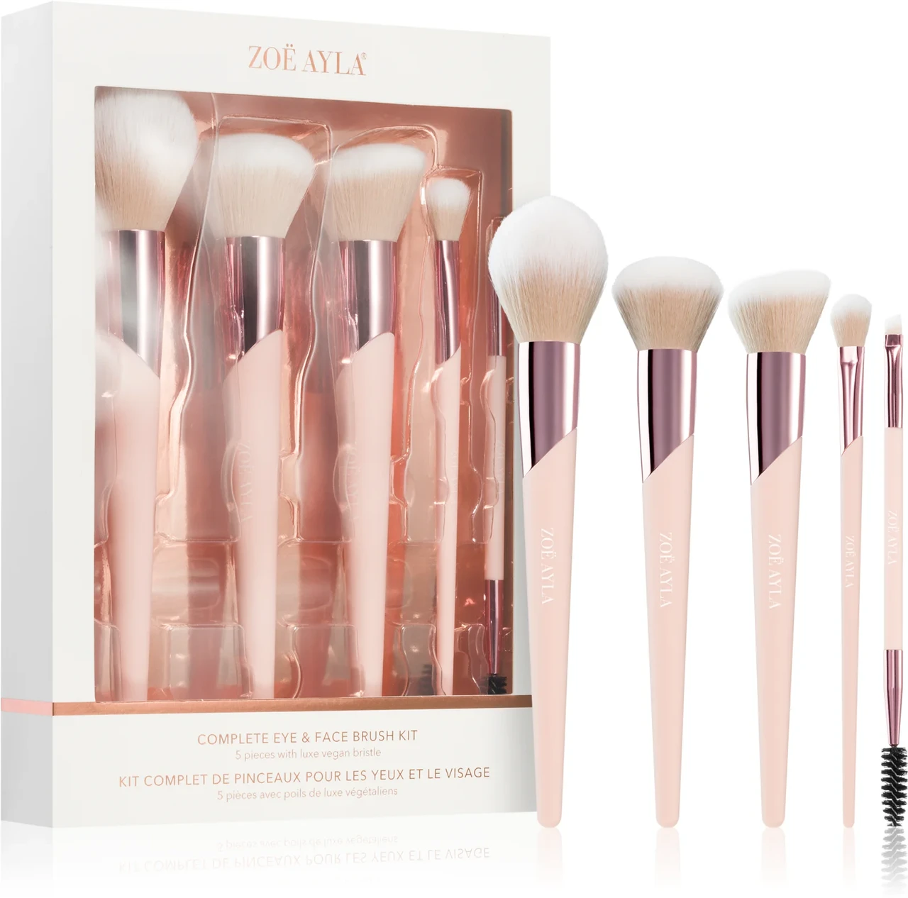 Набір пензлів для макіяжу всього обличчя ZOE AYLA Complete Eye & Face Brush Kit, фото 1