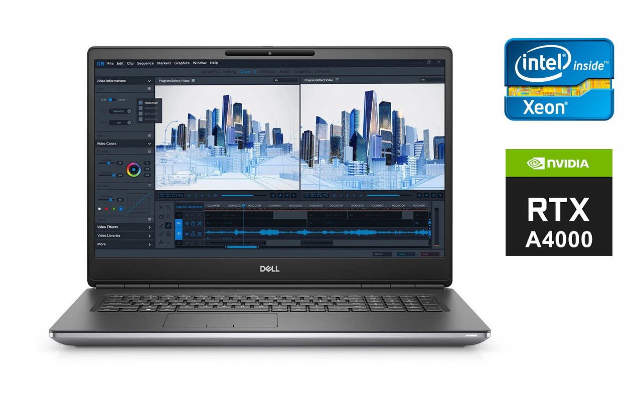 Ноутбук Б-клас Dell Precision 7760/ 17.3" (3840x2160)/ Xeon W-11855M/ 32 GB RAM/ 1000 GB SSD/ RTX A4000 8GB
