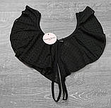 Жіночі сексуальні трусики з доступом і з рюшами, мереживні, ажурні сексуальні чорні трусики з розрізом 46, фото 2