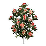 Штучні квіти букет троянди в бутонах з пишною зеленню, 76см, фото 2