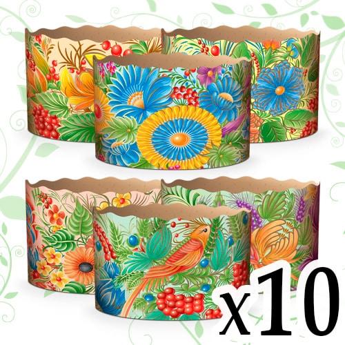 Паперова форма для пасок Петриківка 500г (130х85) 10шт