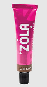 Фарба для брів з колагеном ZOLA Eyebrow Tint With Collagen - 03 Brown (15 ml)