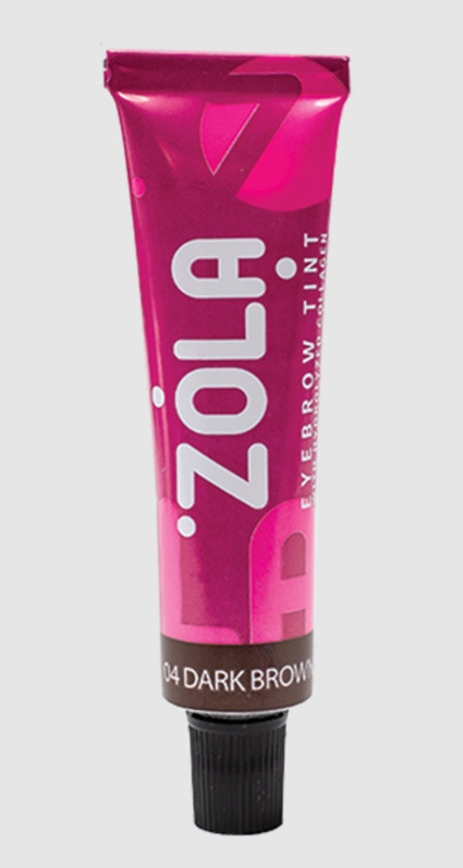 ZOLA Фарба для брів з колагеном Eyebrow Tint With Collagen 15 ml 04 Dark Brown, фото 1