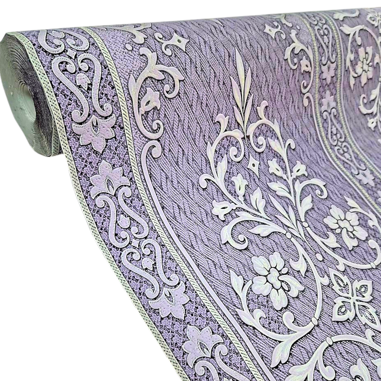 Шпалери вінілові 10.05 × 1.06 м Слов’янські шпалери 3659-06, фіолетові у вітальню, спальню, кухню, коридор, зал, кімнату, фото 1