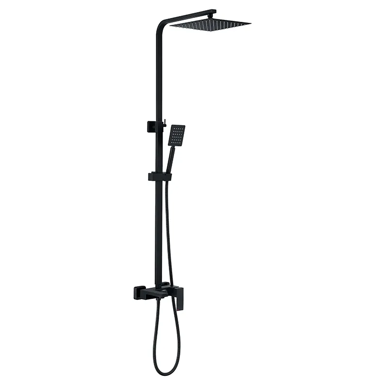 Душова колона зі змішувачем Zerix KUB-008-J Black з неірж. сталі SUS304 (ZX4853), фото 1