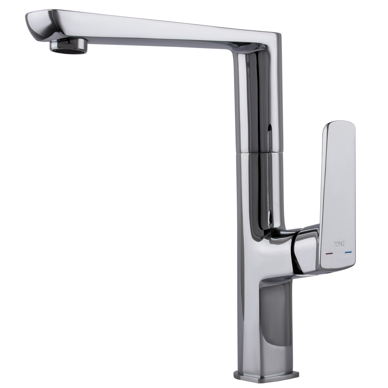 Змішувач для кухні латунний Г-подібний з поворотним виливом TOPAZ LEXI TL 21401-H57 Хром глянець, фото 1