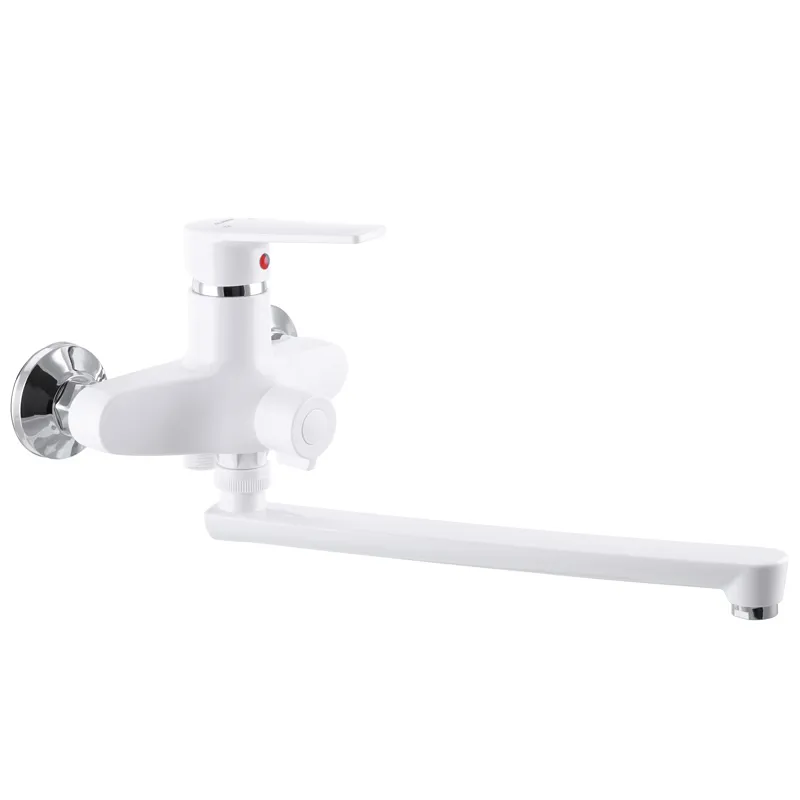 Змішувач для ванни Plamix Oscar-006 Euro Білий (без шланга та лійки) (PM0599)