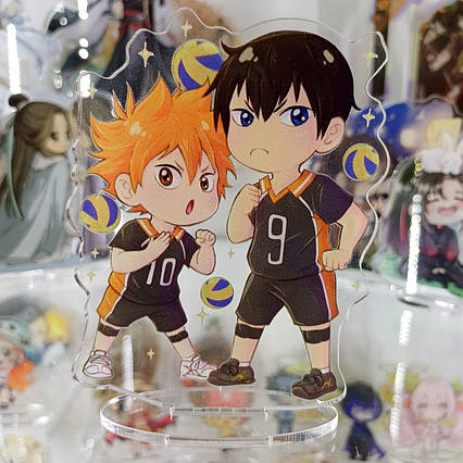 Фігурка аніме Волейбол Тобіо та Хіната з акрилу (15 см) / Haikyuu