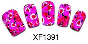 Наклейка на нігті, наклейка для нігтів, нігтьовий дизайн "квіти" 10 шт набір, фото 2