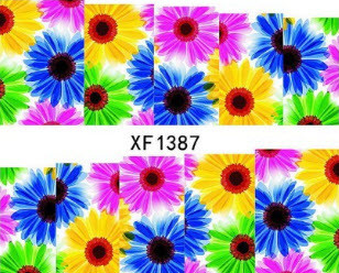 Наклейка на нігті, наклейка для нігтів, нігтьовий дизайн "квіти" 10 шт. набір