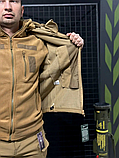 Куртка Soft Shell тактична койот на флісі Gman, фото 6
