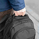 Рюкзак Prime чорний тканинний міский з гаманцем на карабіні на 21 літра, фото 9