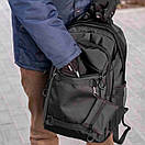 Рюкзак Prime чорний тканинний міский з гаманцем на карабіні на 21 літра, фото 5
