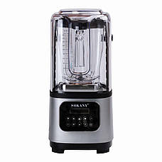 Стаціонарний блендер зі звукоізоляцією Sokany SK-03024 пластикова чаша 2л для коктейлів 8000Вт, фото 5