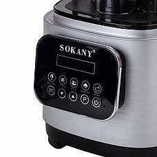 Стаціонарний блендер зі звукоізоляцією Sokany SK-03024 пластикова чаша 2л для коктейлів 8000Вт, фото 3