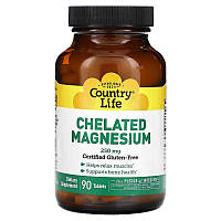Chelated Magnesium Country Life, 90 таблеток