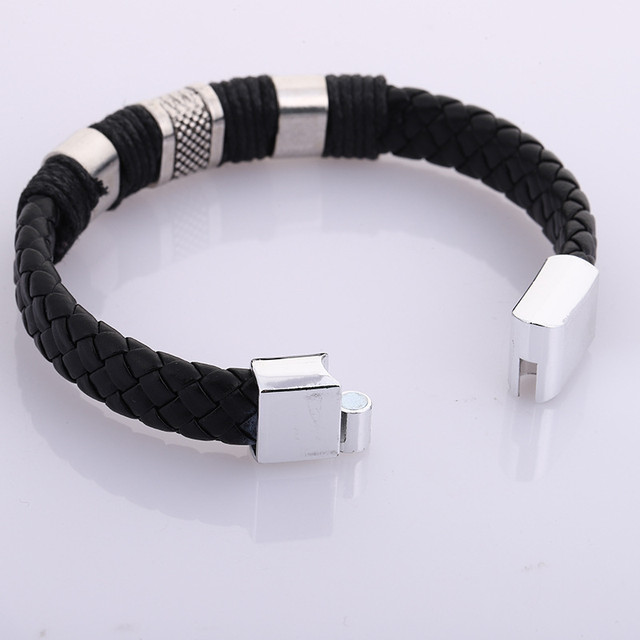 Браслет чоловічий шкіряний Rock Strong Black Браслет чоловічий шкіряний Rock Strong Black