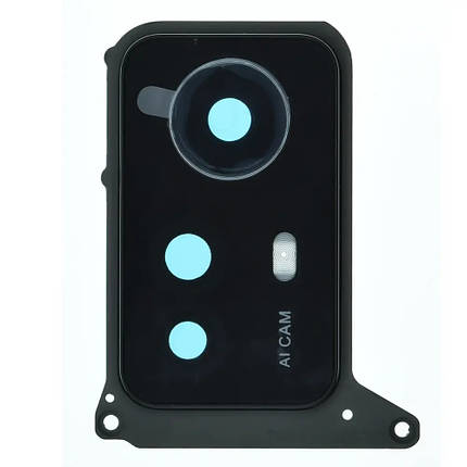 Скло камери для Xiaomi Redmi Note 12s в рамці (Black) (Original), фото 1
