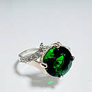 Срібна каблучка з золотими накладками, фото 4