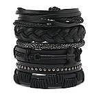 Браслет чоловічий шкіряний Indian Style 6 шт у наборі, фото 2