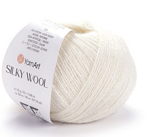 Пряжа Silky wool-330 молочний