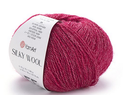 Пряжа Silky wool-333 ягідний