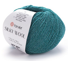 Пряжа Silky wool-339 морська хвиля
