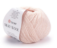 Пряжа Silky wool-341 світло-рожевий