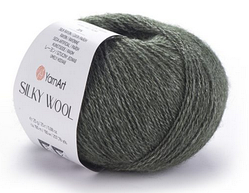 Пряжа Silky wool-346 хакі