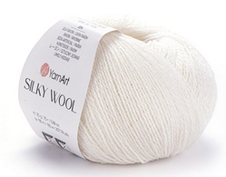 Пряжа Silky wool-347 перлина