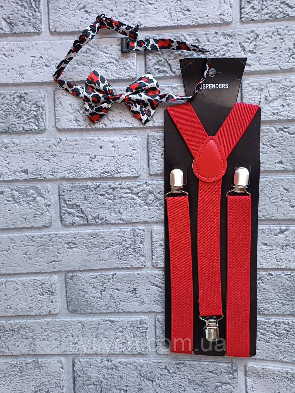 Набір стиляги метелик і підтяжки
