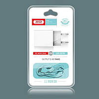 Мережевий зарядний пристрій XO 2в1 micro 2USB/2.4A (L65) білий