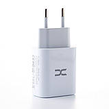 Мережевий зарядний пристрій DC 2в1 Lightning 2USB/2.4A (CA-D24) білий, фото 5