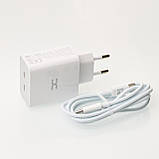 Мережевий зарядний пристрій DC 2в1 Type-C 2PD/35W Fast Charger (CA-D17) білий, фото 4