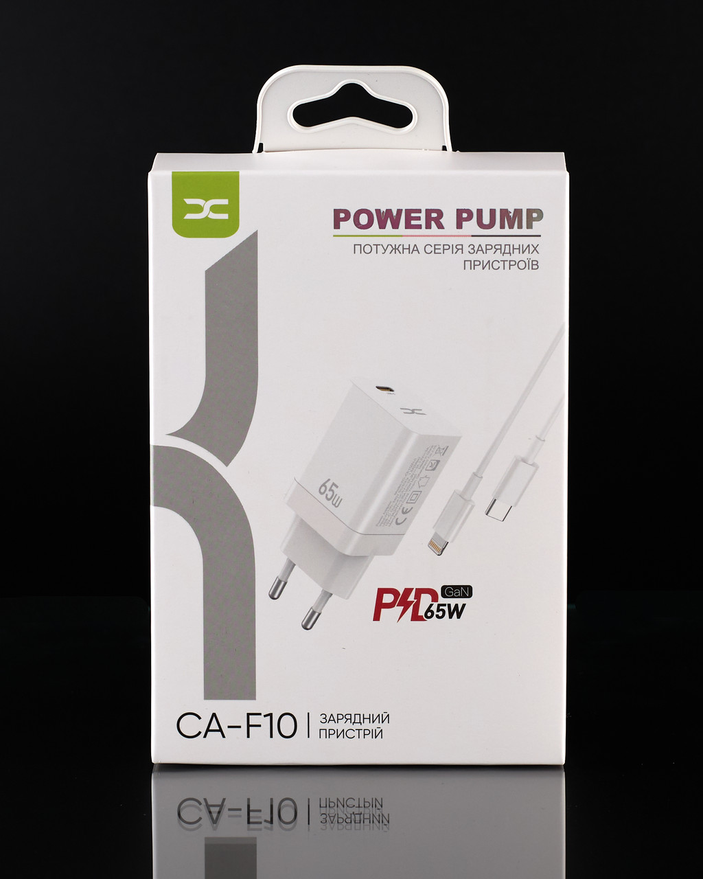Мережевий зарядний пристрій DC 2в1 Type-C PD/65W (CA-F10) білий