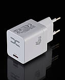 Мережевий зарядний пристрій DC 2в1 Lightning PD/45W (CA-F09) білий, фото 3