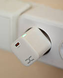 Мережевий зарядний пристрій DC 2в1 Type-C PD/30W/GaN Technology (CA-F06) білий, фото 7