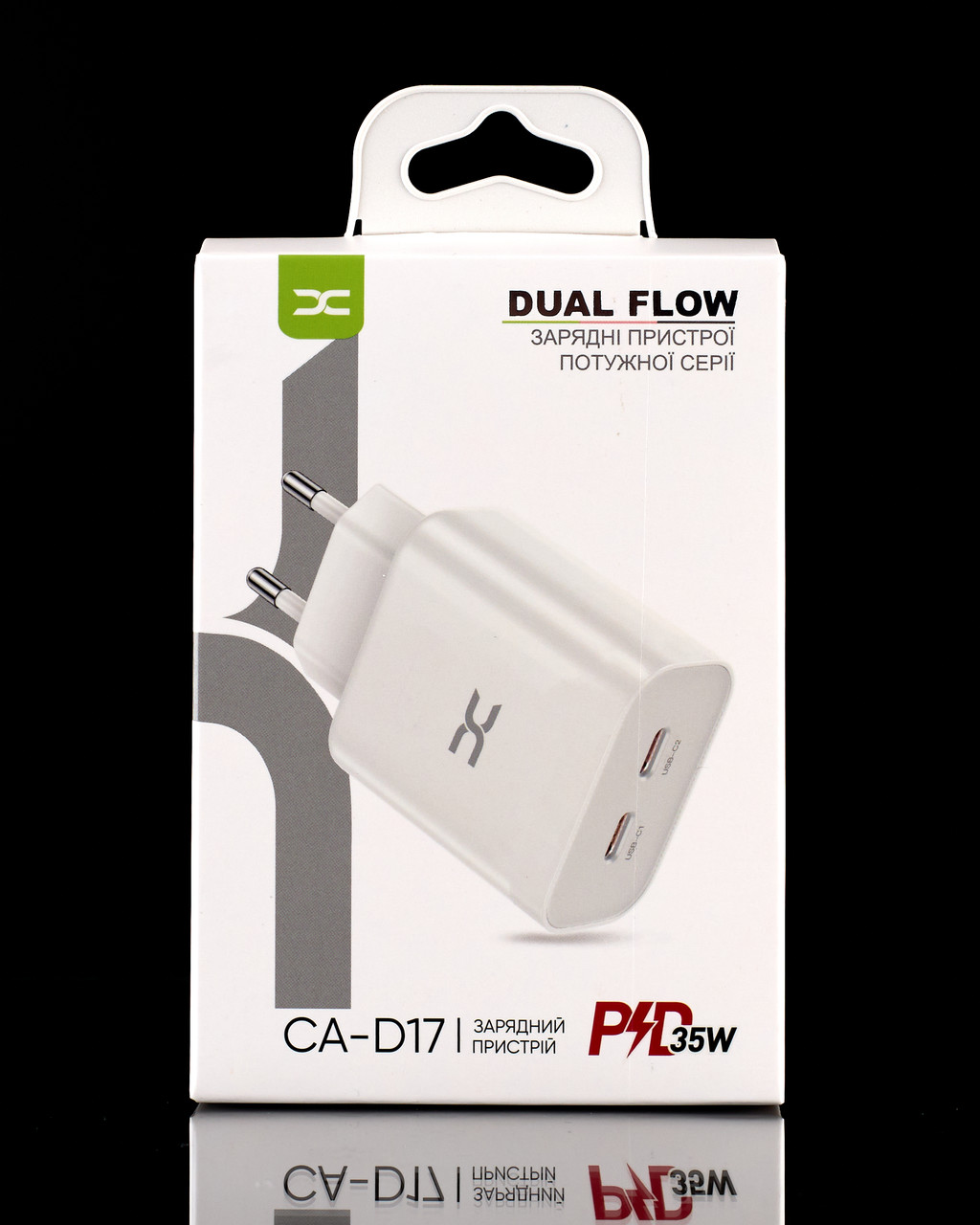 Мережевий зарядний пристрій DC 2PD/35W Fast Charger (CA-D17) білий