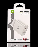 Мережевий зарядний пристрій DC 2PD/35W Fast Charger (CA-D17) білий