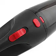 Пилосос автомобільний з живленням від прикурювача Чорний з червоним 120 Вт 5000 Па, фото 9
