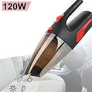 Пилосос автомобільний з живленням від прикурювача Чорний з червоним 120 Вт 5000 Па, фото 2