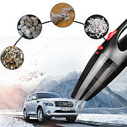 Пилосос автомобільний з живленням від прикурювача Чорний з червоним 120 Вт 5000 Па, фото 4