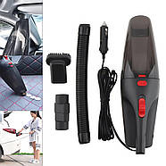 Пилосос автомобільний з живленням від прикурювача Чорний з червоним 120 Вт 5000 Па, фото 5