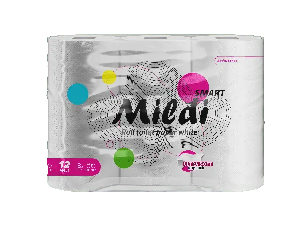 Туал. папір Mildi smart 2шари 12рул/100о целюл. білий Економ
