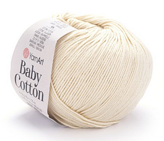 Пряжа Baby Cotton Yarnart-402 молочний