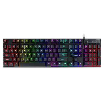 Клавіатура ігрова TWolf дротова з RGB підсвічуванням T20  BLACK